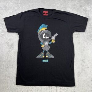 Looney Tunes Marvin The Martian Black T-Shirt  Men's M Warner‎ Bros Fifth Sun